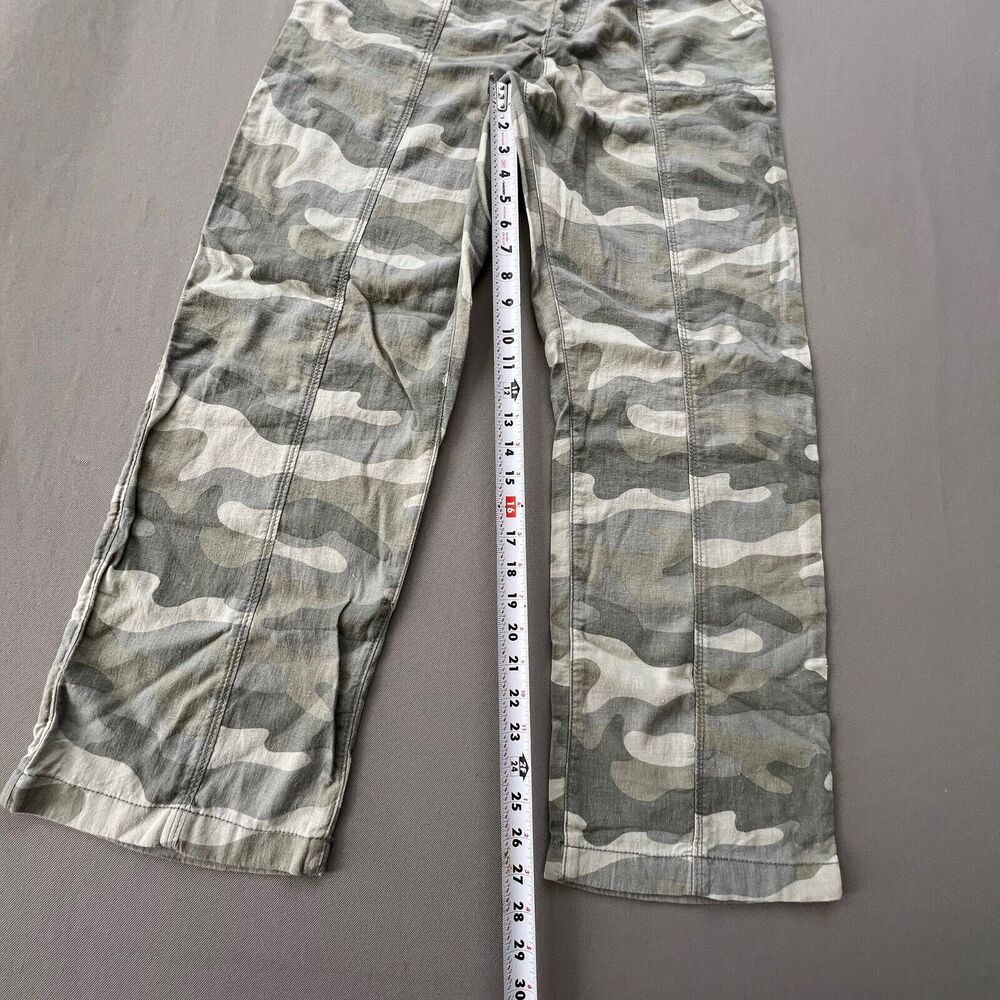 Abercrombie Kids Linen Pants Girls Size 17-18 Wide Leg Washed Camo Pull-on NWOT - Picture 7 of 9